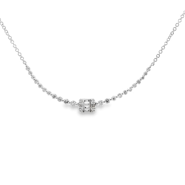 White Gold Diamond Fashion Necklace