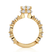 Lab Grown Marquise Cut Yellow Gold Diamond Michael M. Engagement Ring