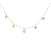 Yellow Gold Diamond Dangle Fashion Necklace