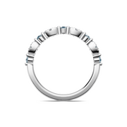 IMAGINE Aquamarine and Diamond Wedding Band