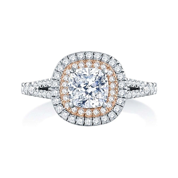 A. JAFFE Halo Engagement Ring