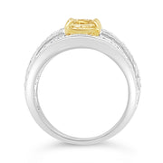 White/Yellow Gold Fancy Yellow Diamond Ring