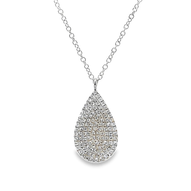 White Gold Diamond Teardrop Pendant