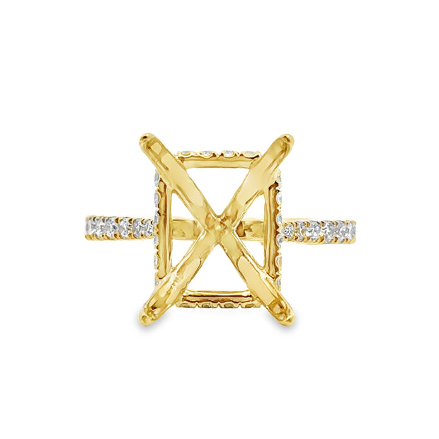 Yellow Gold Halo Engagement Ring