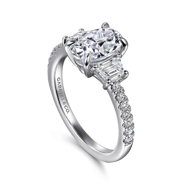 GABRIEL & CO "Contemporary" Engagement Ring