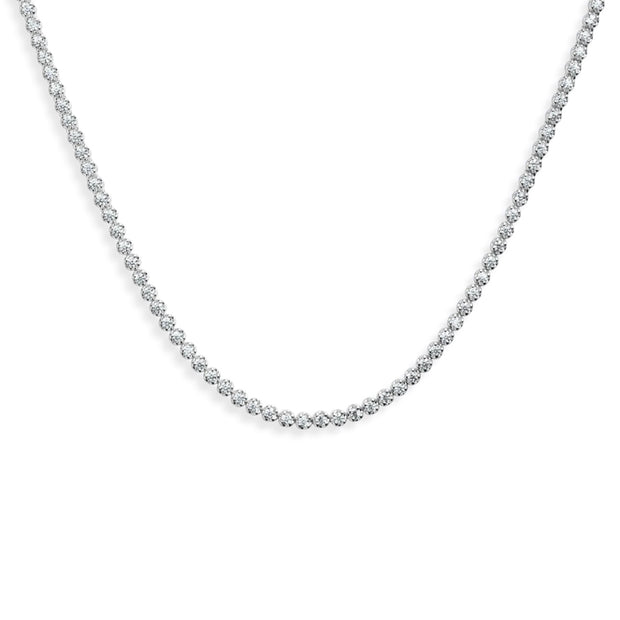 White Gold 16" Diamond Tennis Necklace