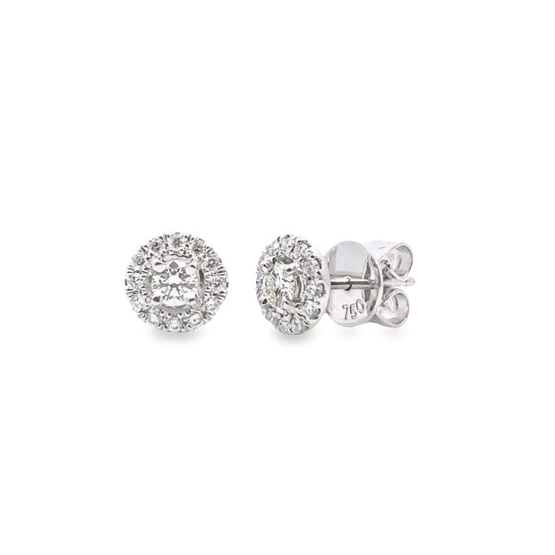 Forevermark White Gold Diamond Halo Earrings