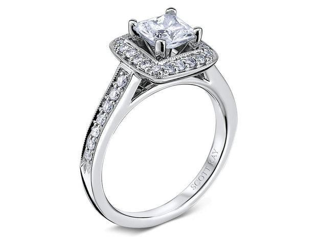 Scott Kay "Luminaire" Halo Engagement Ring