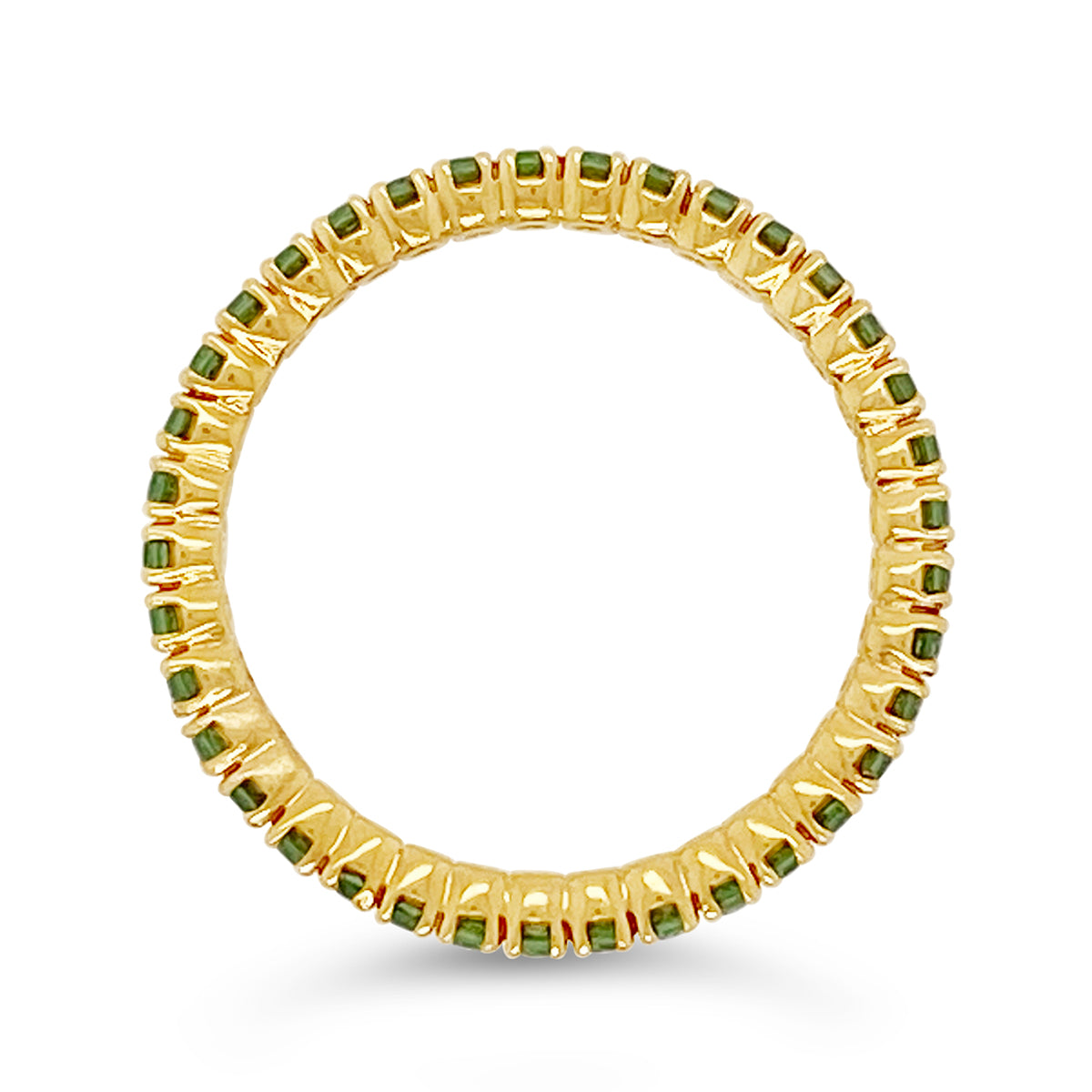 Yellow Gold Tsavorite Eternity Band