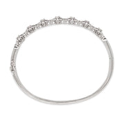 Forevermark White Gold Diamond Halo Bangle Bracelet