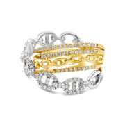 Yellow/White Gold Diamond Fashion Ring