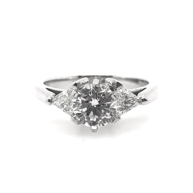 White Gold Three Stone Engagement Ring