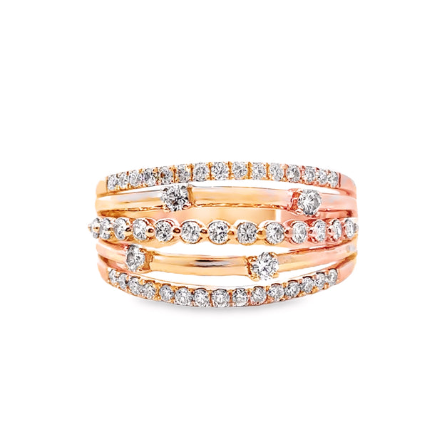 Rose Gold Diamond Fashion Ring