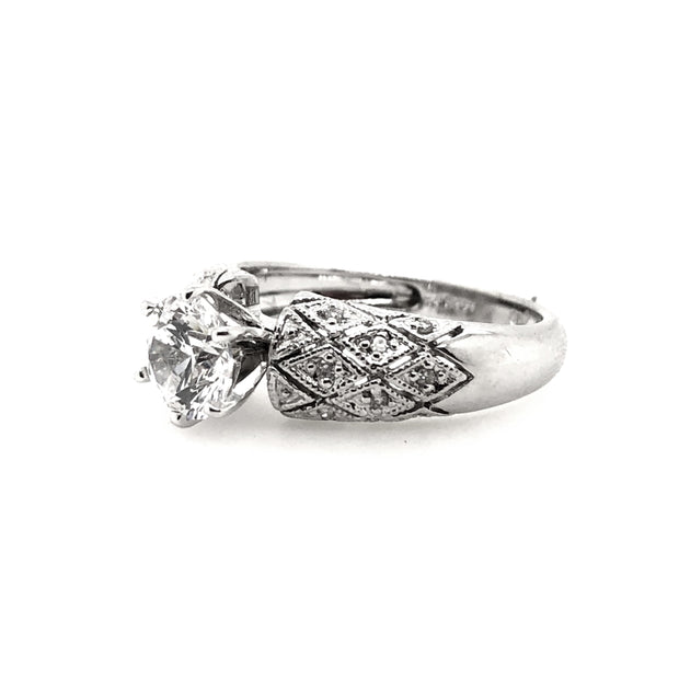 Lab Grown White Gold Diamond Engagement Ring