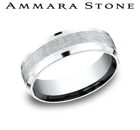 Benchmark White Gold Men's Wedding Band