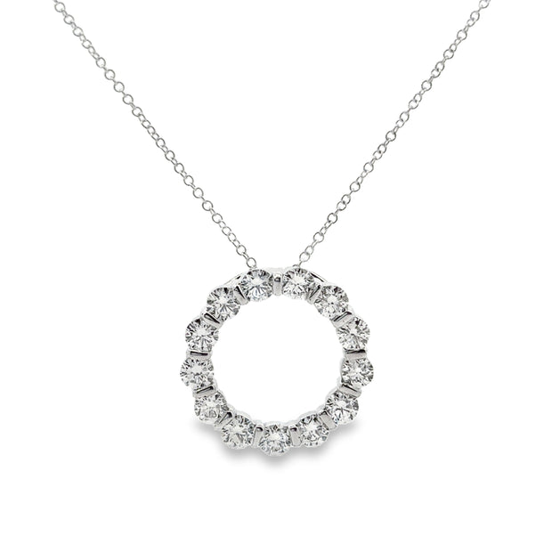 Forevermark 1.85 Cttw. White Gold Diamond Circle Pendant