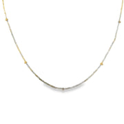 Just Jules Yellow Gold Grey Diamond Bead Necklace