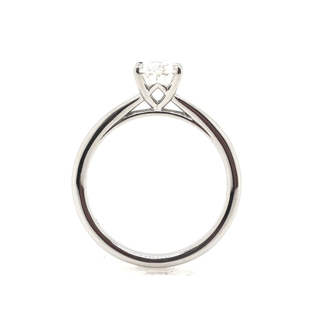Forevermark Platinum Oval Diamond Solitaire Engagement Ring