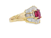 Yellow Gold Ruby & Diamond Ring