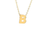 Yellow Gold Initial Necklace