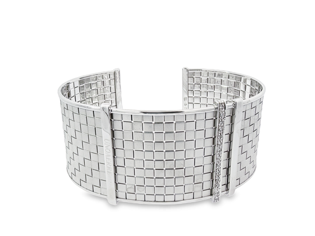 White Gold Diamond Cuff Fashion Bracelet