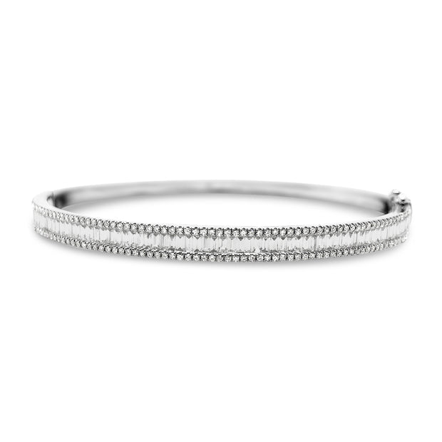 White Gold Diamond Bangle Bracelet