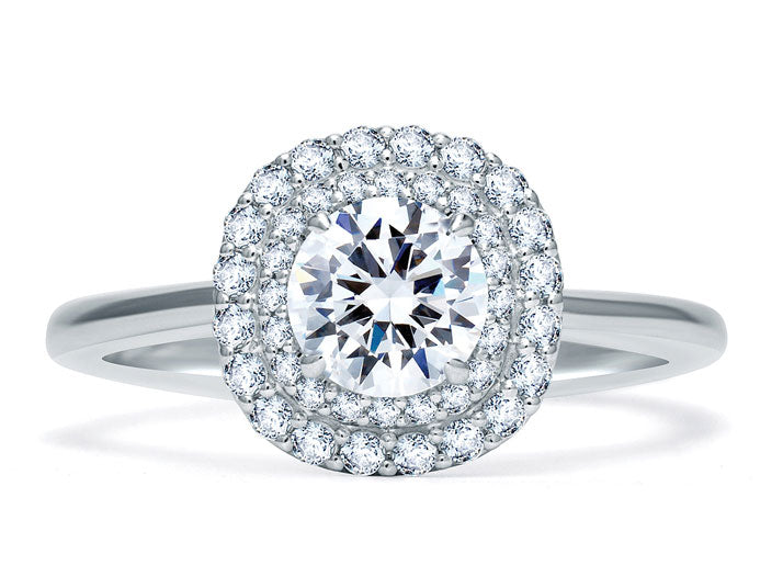 A. JAFFE Halo Engagement Ring