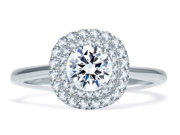 A. JAFFE Halo Engagement Ring