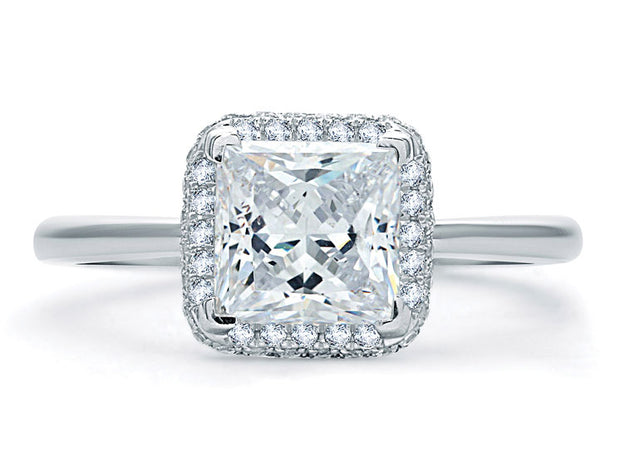 A. JAFFE Halo Engagement Ring