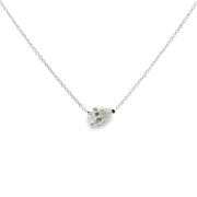 White Gold Diamond Solitaire Necklace
