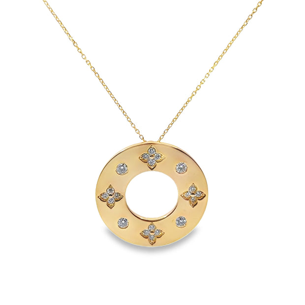 Yellow Gold Diamond Circle Pendant