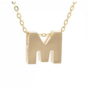 Yellow Gold Initial Necklace