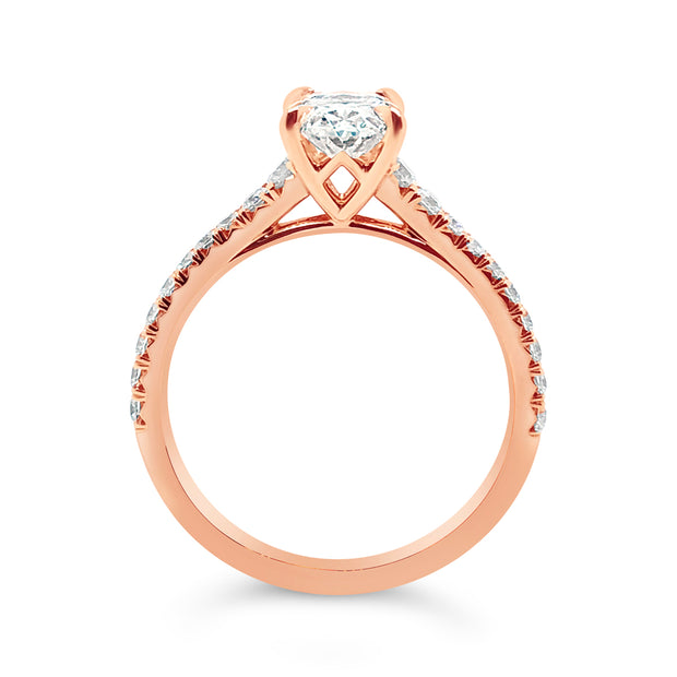 Lab Grown Rose Gold Diamond Engagement Ring