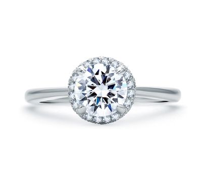 A. JAFFE Halo Engagement Ring