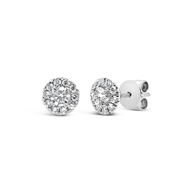 Forevermark White Gold Diamond Halo Earrings