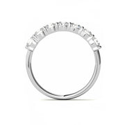 Lab Grown White Gold Seven Stone Diamond Wedding Band