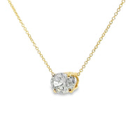 Yellow Gold Diamond Solitaire Necklace