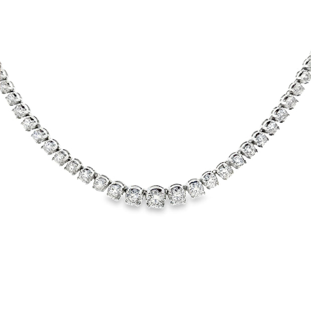 White Gold Diamond Rivera 16" Tennis Necklace