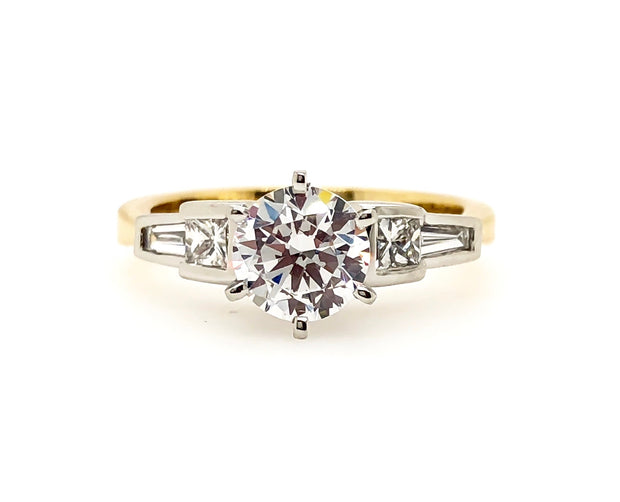 Platinum/Yellow Gold Diamond Engagement Ring