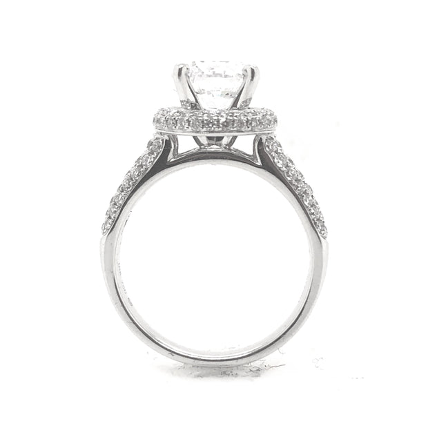 White Gold Halo Engagement Ring