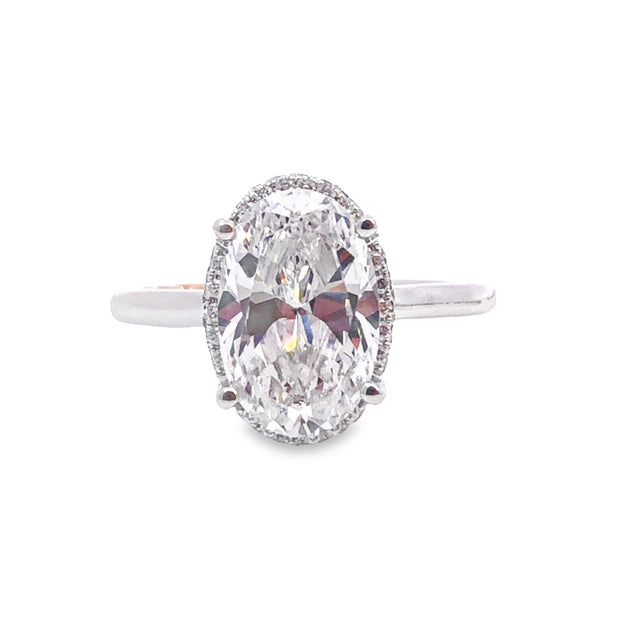 A. JAFFE Halo Engagement Ring