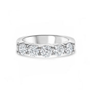 Lab Grown White Gold Five Stone Diamond Band