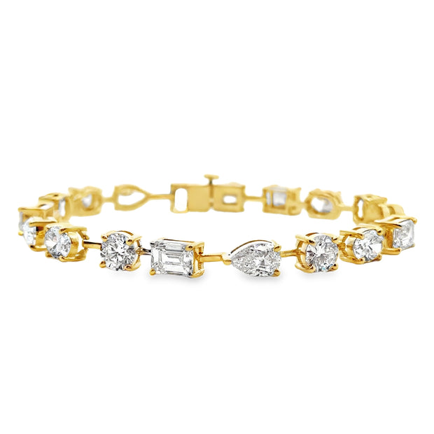 Lab Grown Yellow Gold Diamond Fashion Bracelet