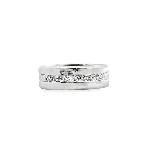 White Gold Men's Diamond Band