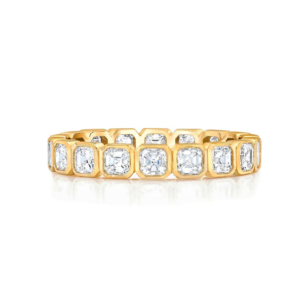 Yellow Gold Bezel Set Diamond Eternity Band
