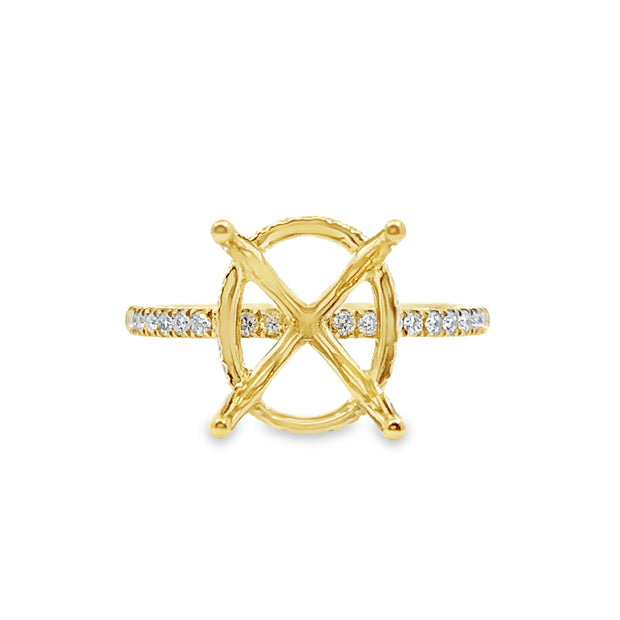 Yellow Gold Halo Engagement Ring