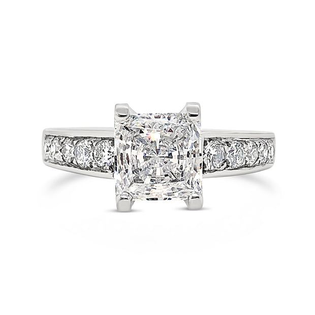Lab Grown Platinum Princess Cut Diamond Engagement Ring