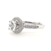 White Gold Halo Engagement Ring