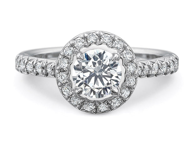 Precision Set "New Aire" Halo Engagement Ring