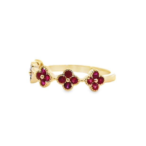 Yellow Gold Ruby Wedding Band